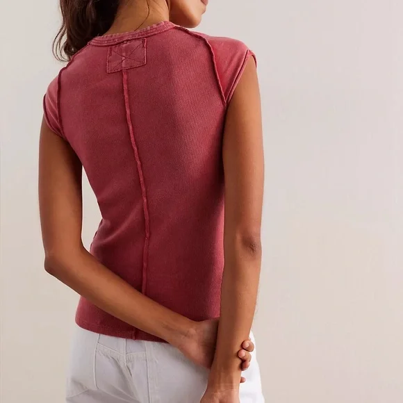 Free People We The Free Ever Had Tee Dusty Rose Small New - Picture 6 of 7